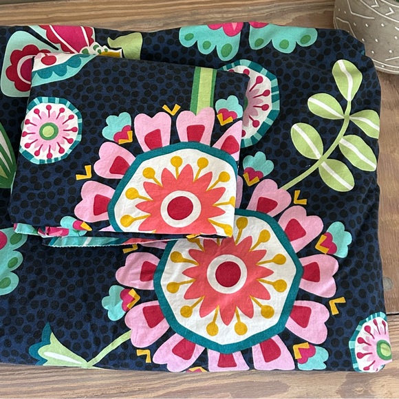 Pottery Barn Teen Navy Floral Duvet & Sham🌸 - Picture 3 of 6